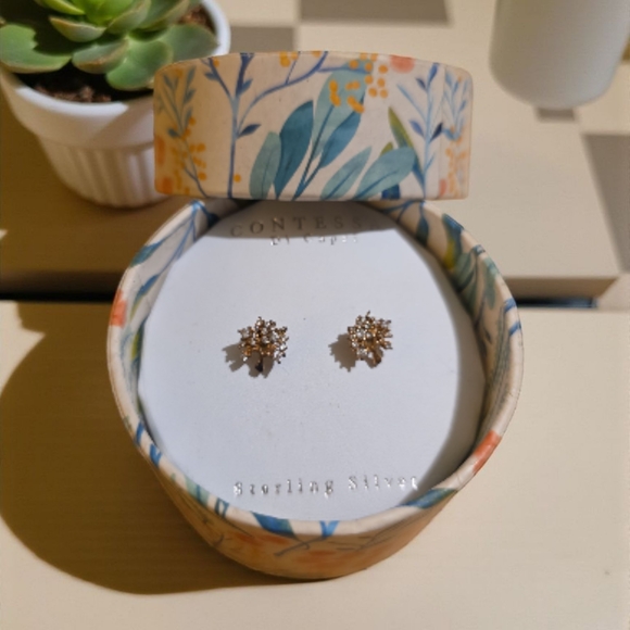 Contessa Di Capri Gold Tree Cluster Earrings - Picture 3 of 4